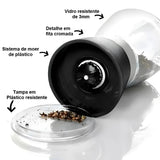 Kit 2 Moedores de Temperos – Vidro e Inox | Para Sal, Pimenta e Especiarias