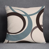Capa de Almofada Decorativa 45x45cm – Estilo Nórdico Floral Geométrico