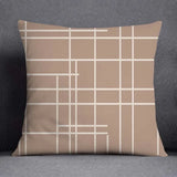 Capa de Almofada Decorativa 45x45cm – Estilo Nórdico Floral Geométrico