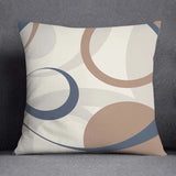 Capa de Almofada Decorativa 45x45cm – Estilo Nórdico Floral Geométrico