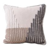 Almofada Boho Decorativa 45x45cm com Padrão de Corda e Borlas – Algodão e Linho, Zíper Oculto