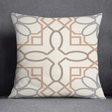 Capa de Almofada Decorativa 45x45cm – Estilo Nórdico Floral Geométrico